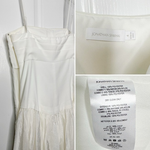 Jonathan Simkhai Ala Parachute‎ Dress - White Size 4 - Picture 6 of 15
